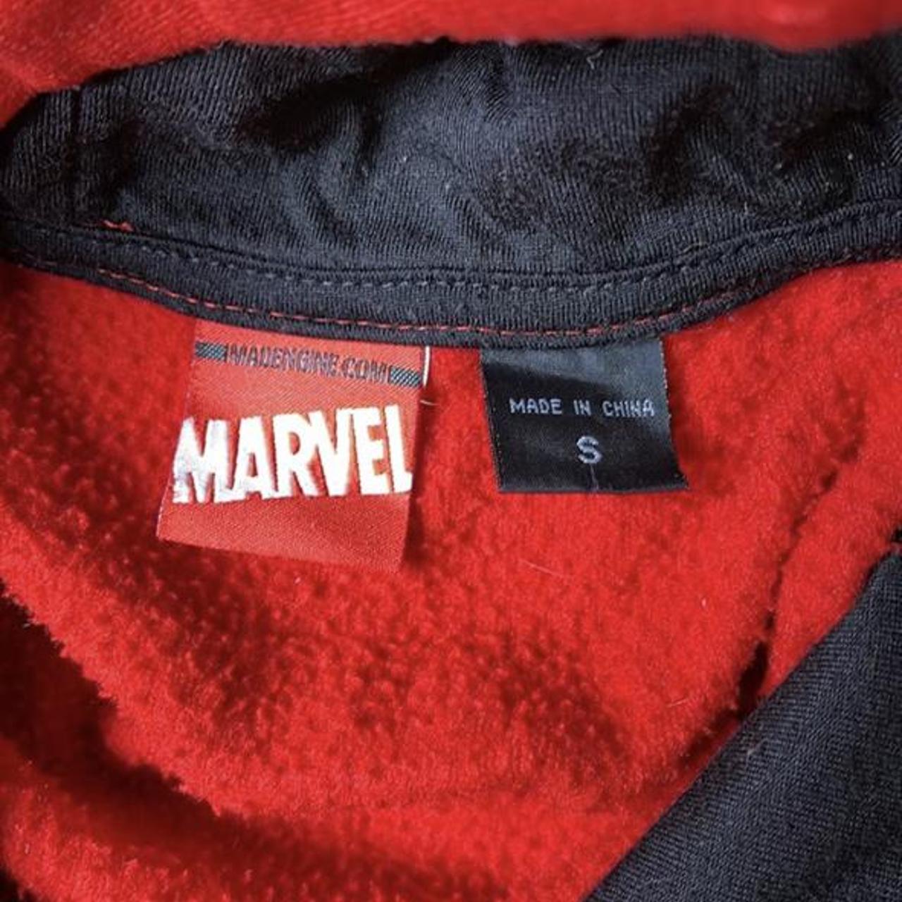 Marvel Men's Black and Red Hoodie | Depop