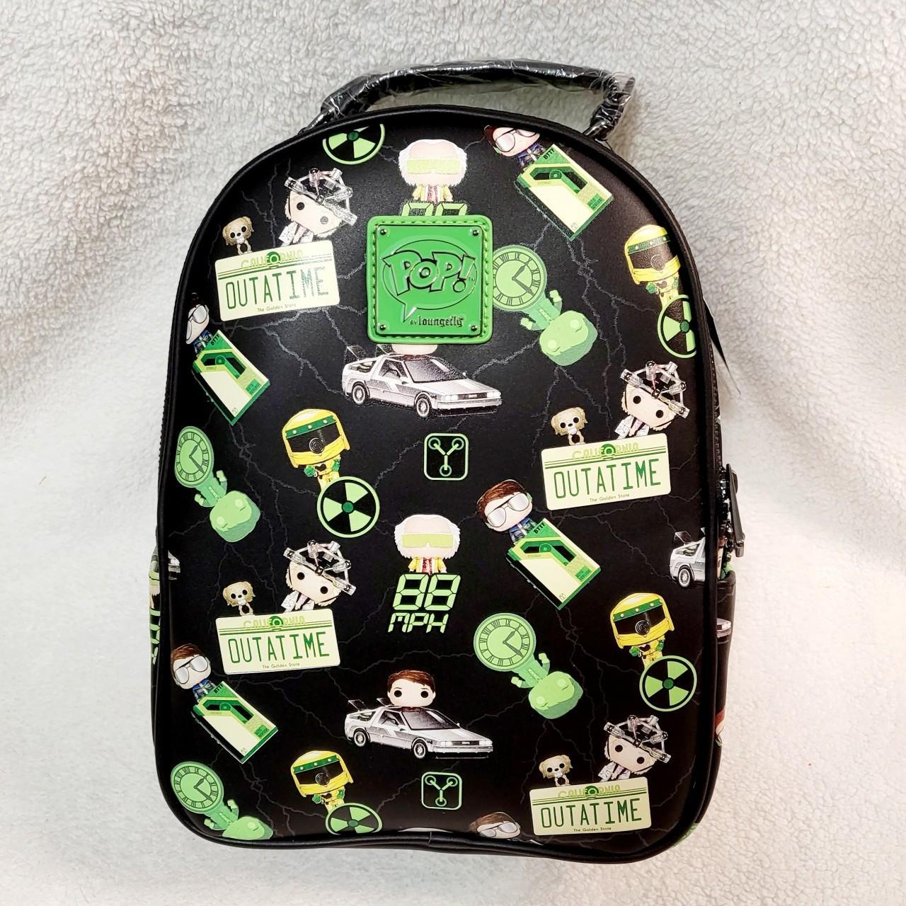 LOUNGEFLY BACK TO THE FUTURE PLUTONIUM GLOW IN THE... Depop