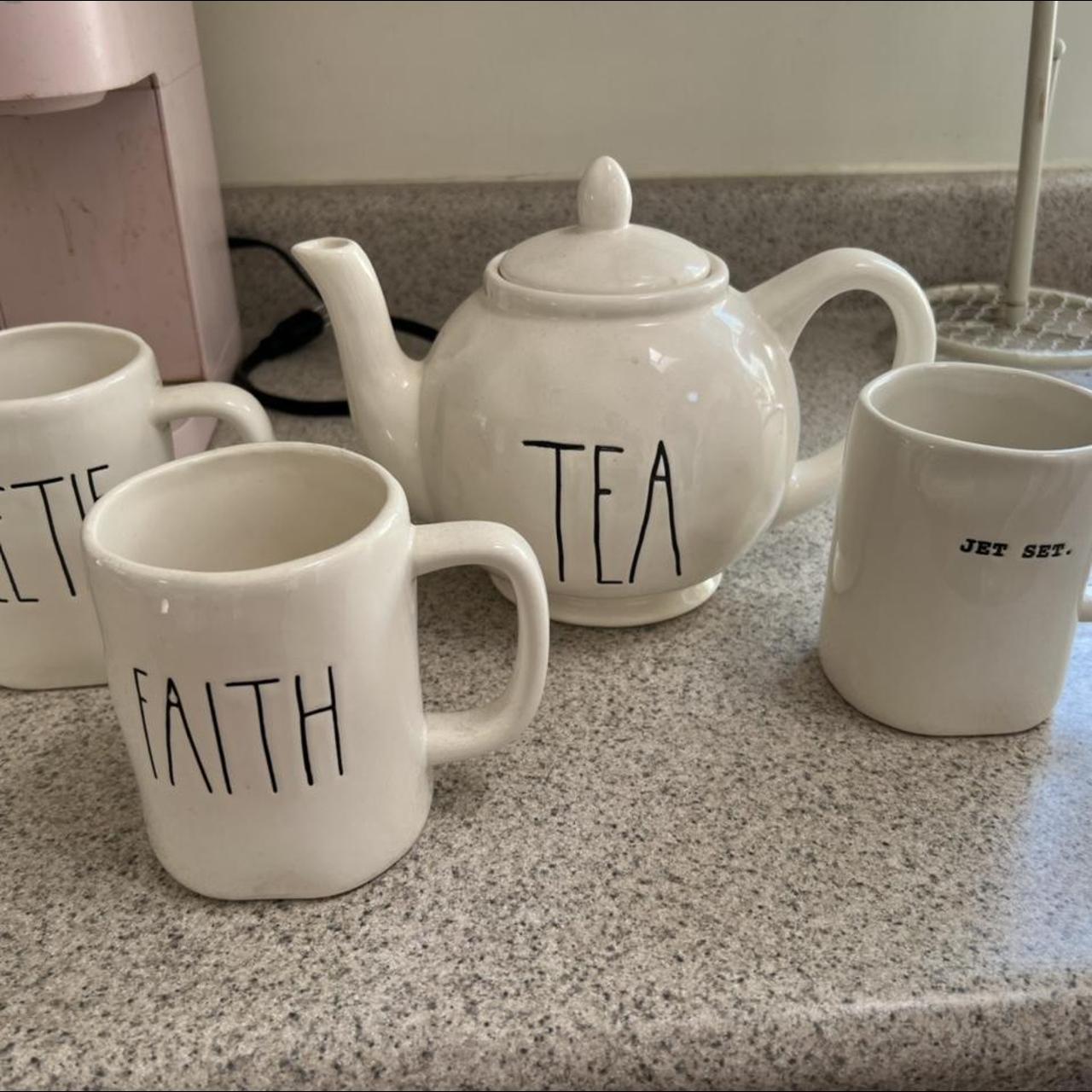 Rae Dunn tea offers pot