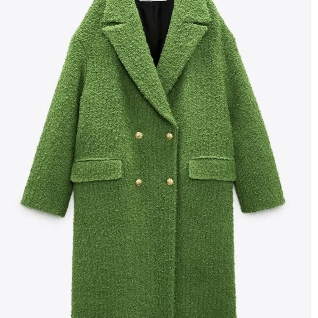 zara green coat