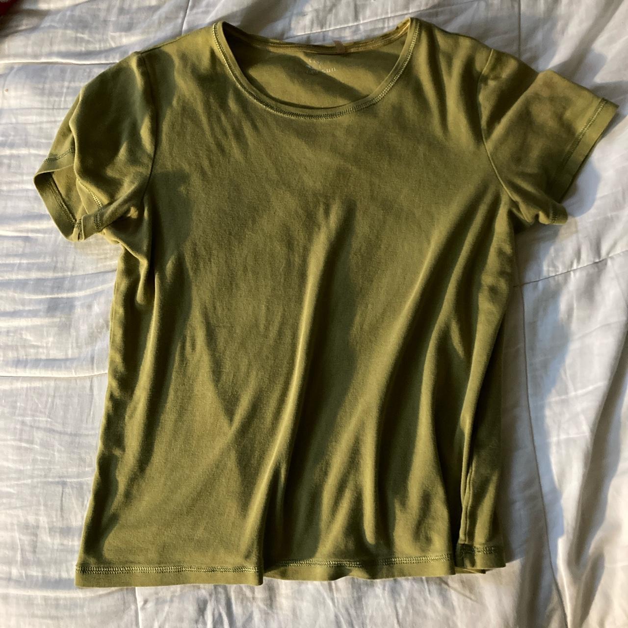 Cute Green Short Sleeve Shirt! Listed As Medium But - Depop