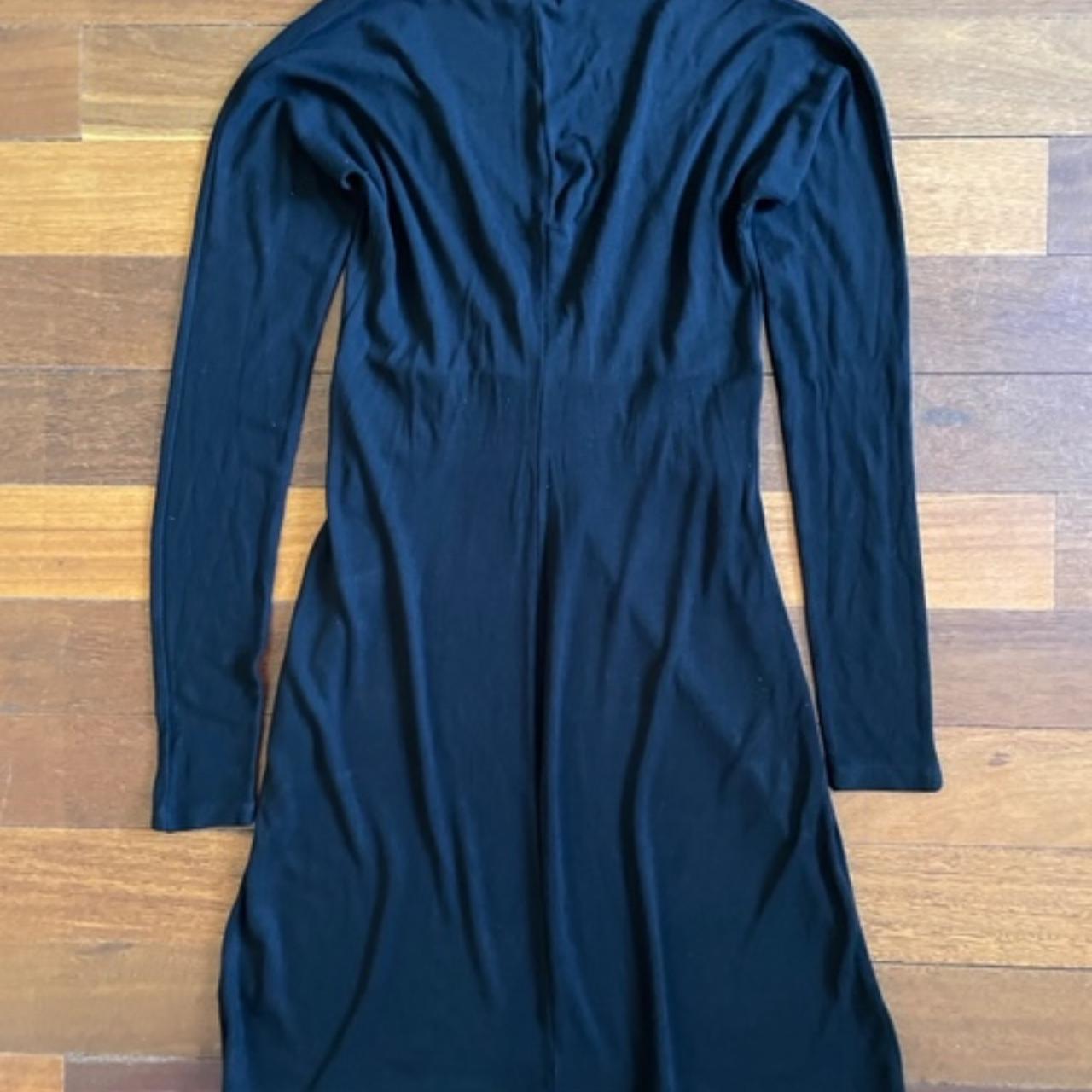 Witchery Black long sleeve pull on a-line dress with... - Depop