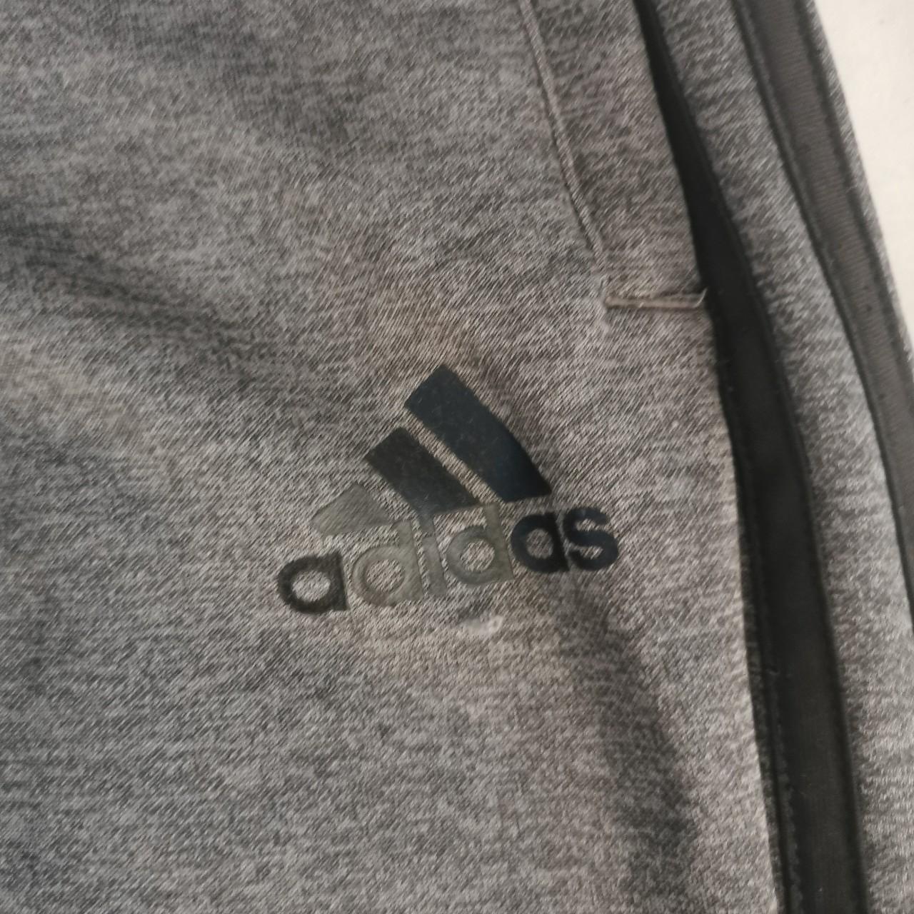 Adidas grey tracksuit bottoms Size X Small Only... - Depop