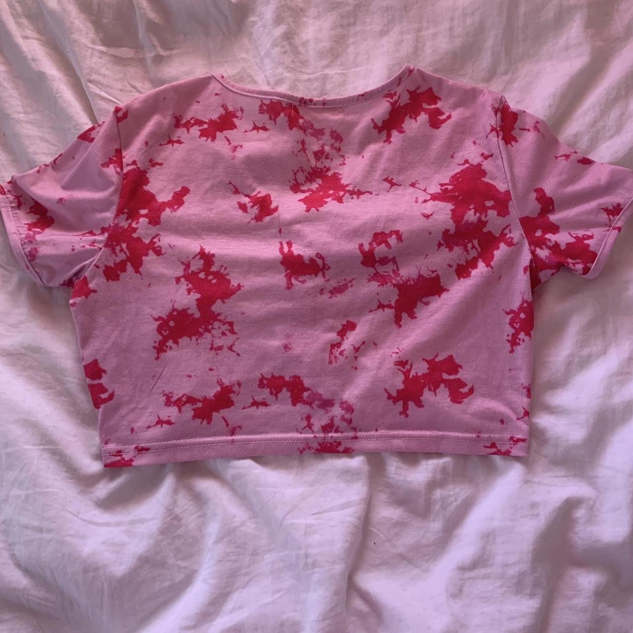 Romwe Women's Pink Crop-top | Depop