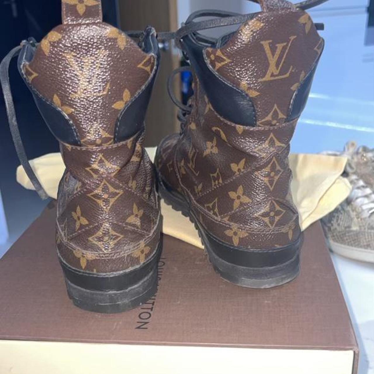 LOUIS VUITTON: Patent Leather Combat Boots + - Depop