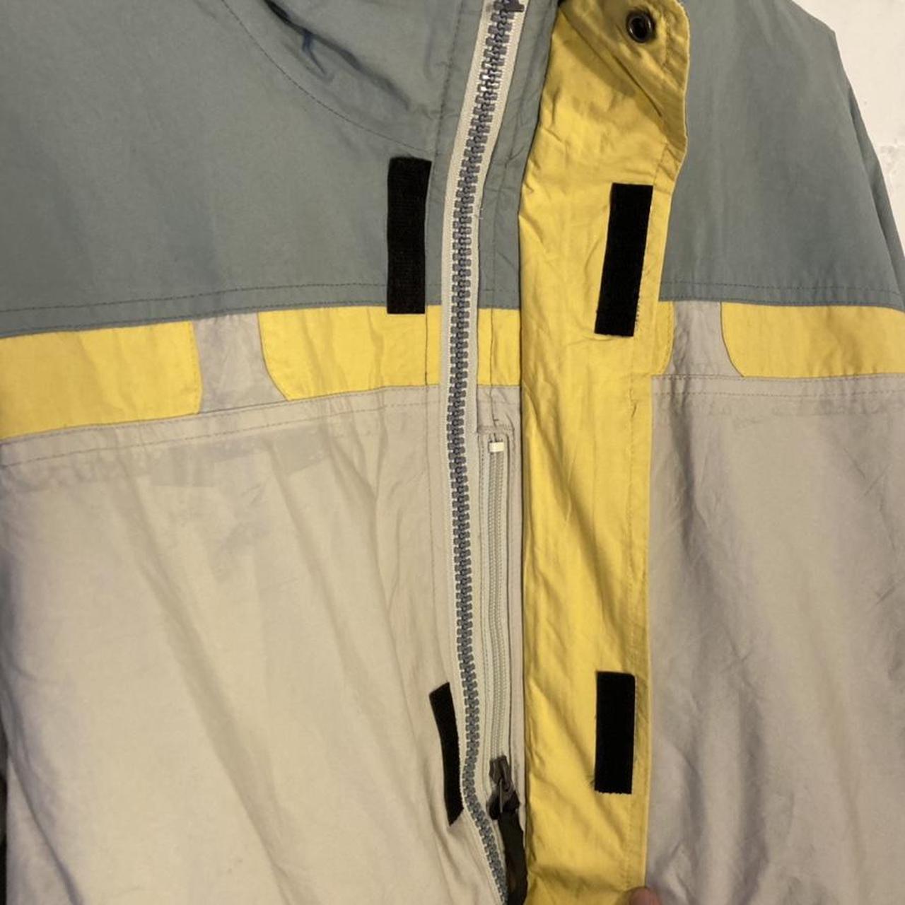 Nike ACG jacket in BlueGrey, yellow and cream. Size... - Depop