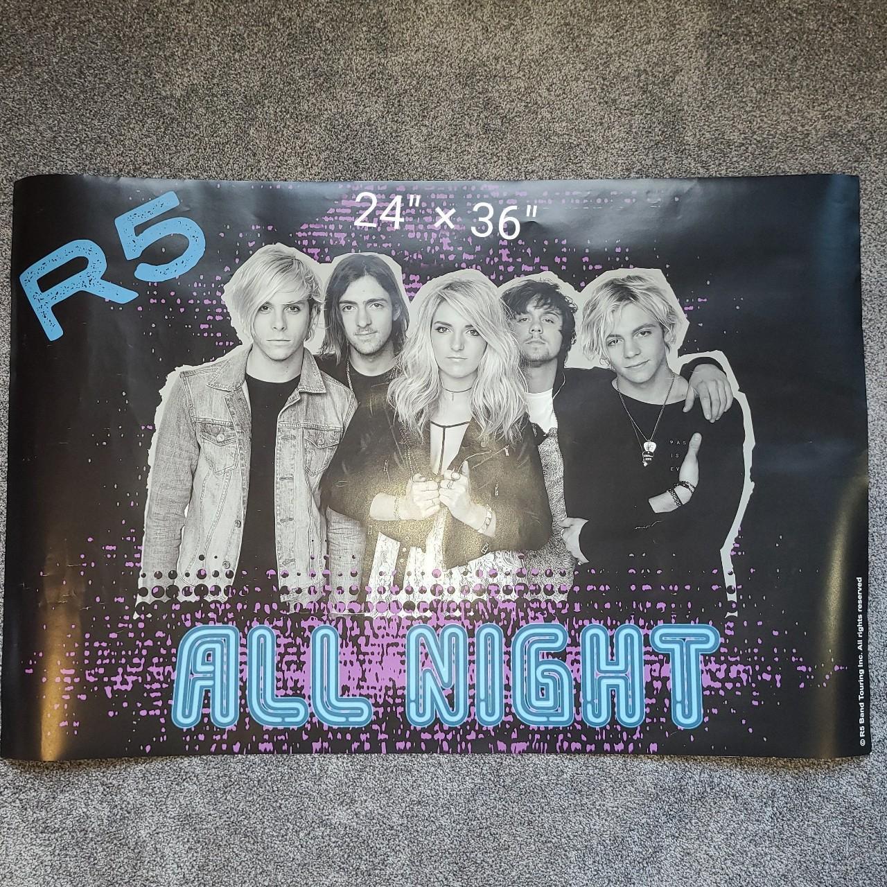 R5 BAND ALL NIGHT 24 BY 36 INCH POSTER R5 poster... - Depop