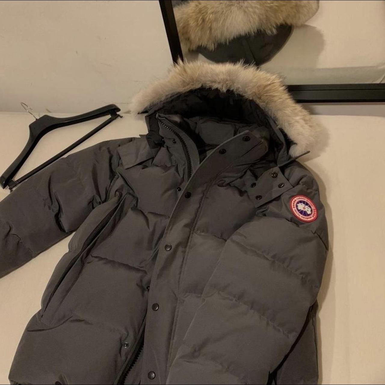 Grey Canada goose size large wyndham Authentic got... - Depop