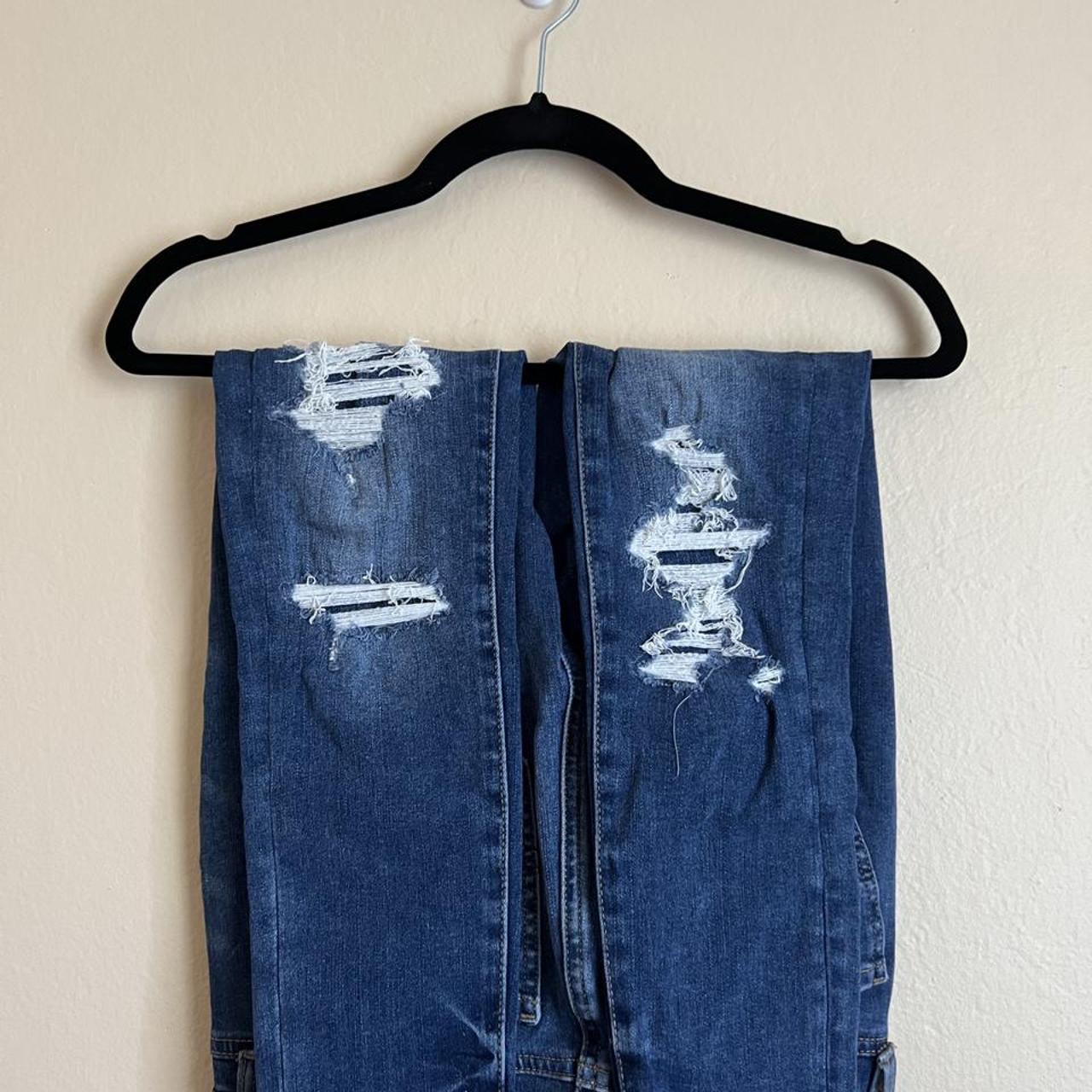 American Eagle 2P Ripped Blue Denim Jeans - Depop