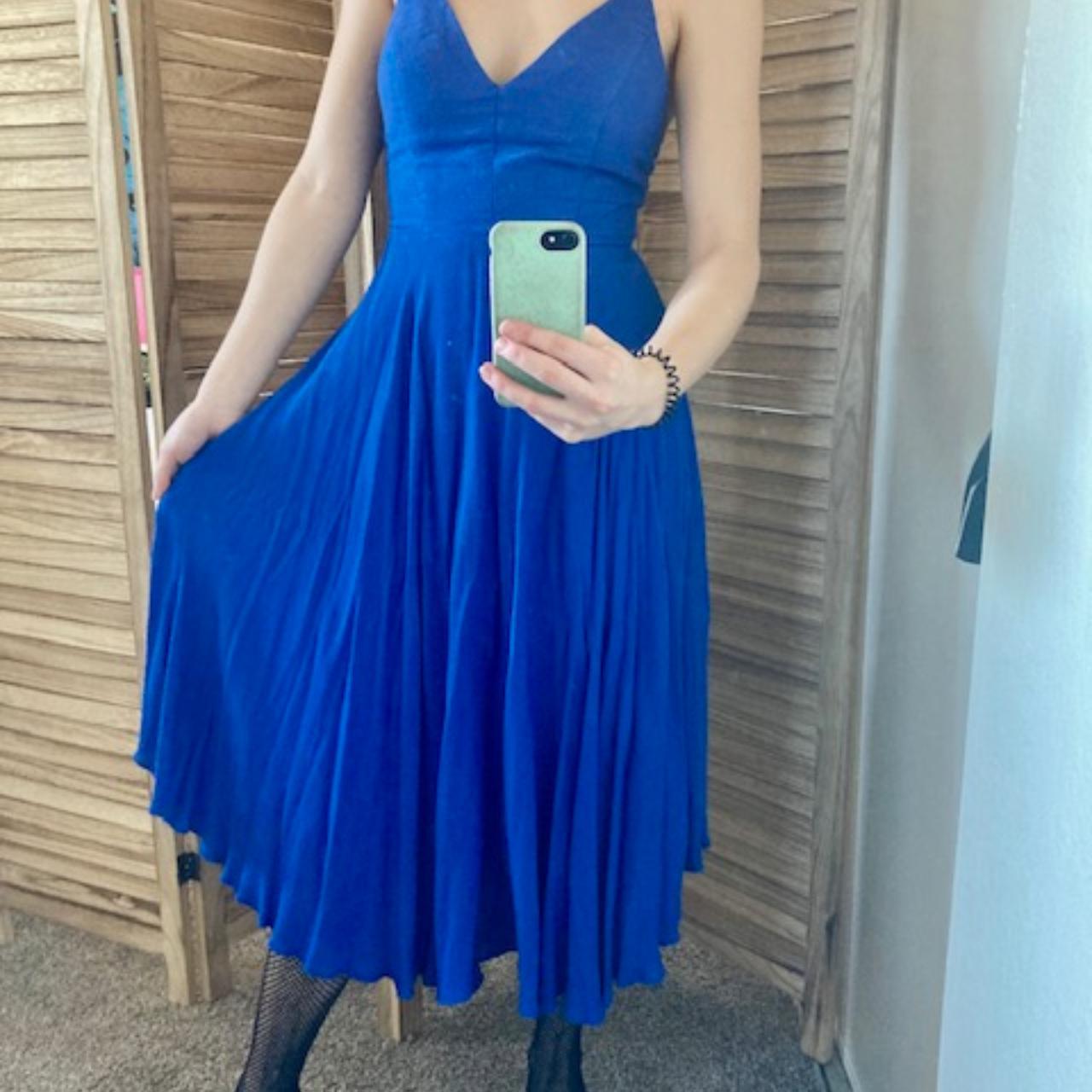 SemiFormal Cornflower Blue Dress with adjustable... Depop