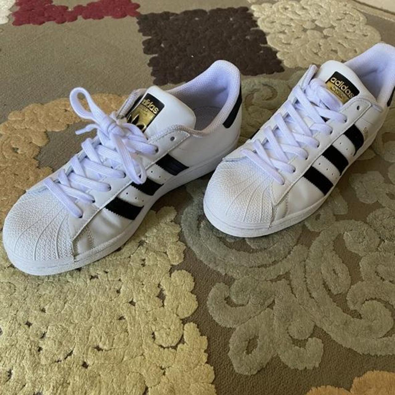 Adidas Originals Superstar Trainers White Black Size... - Depop