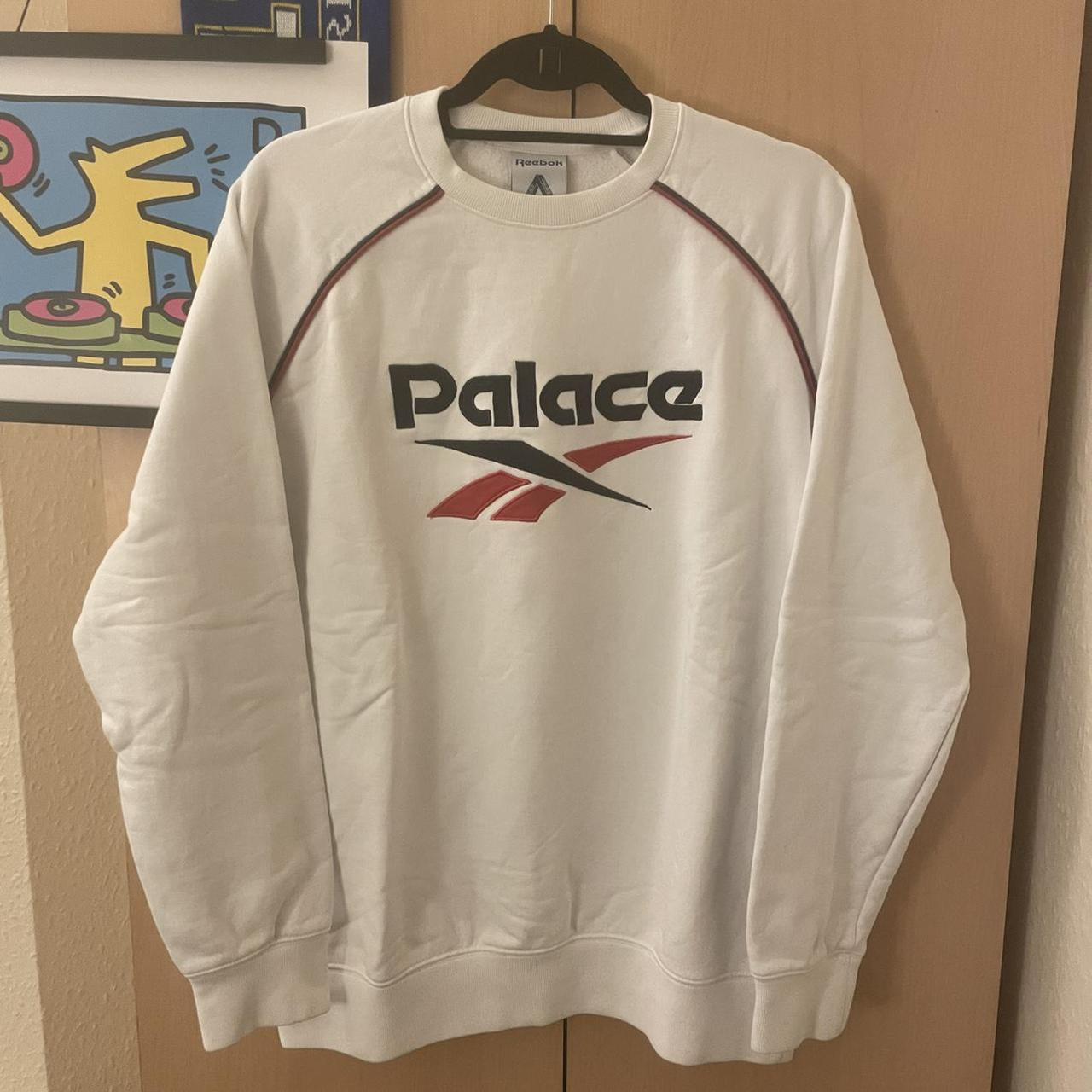 palace x reebok crewneck