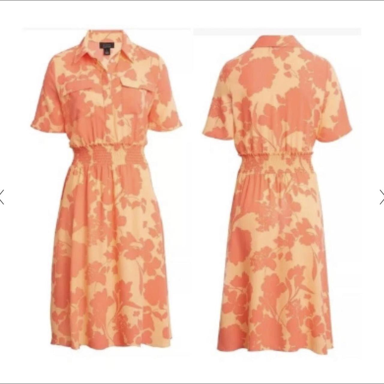 Halogen Women's Orange and Pink Dress (2)