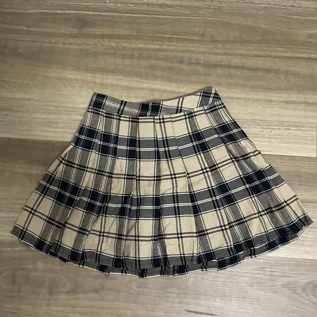 Preppy checkered factories skirt 🖤 - in... - Depop