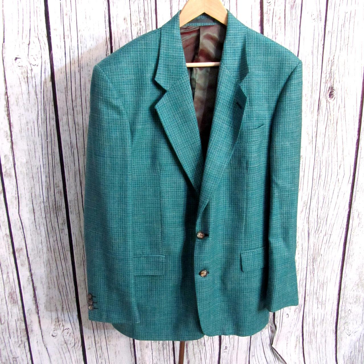 Green retro woven blazer. UK size LRG chest 44