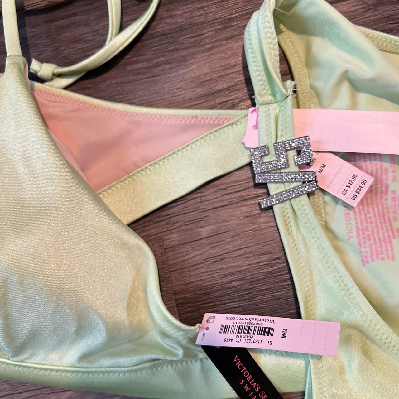 NWT!! Sage Green Bikini Top&Bottom Set Victoria... - Depop