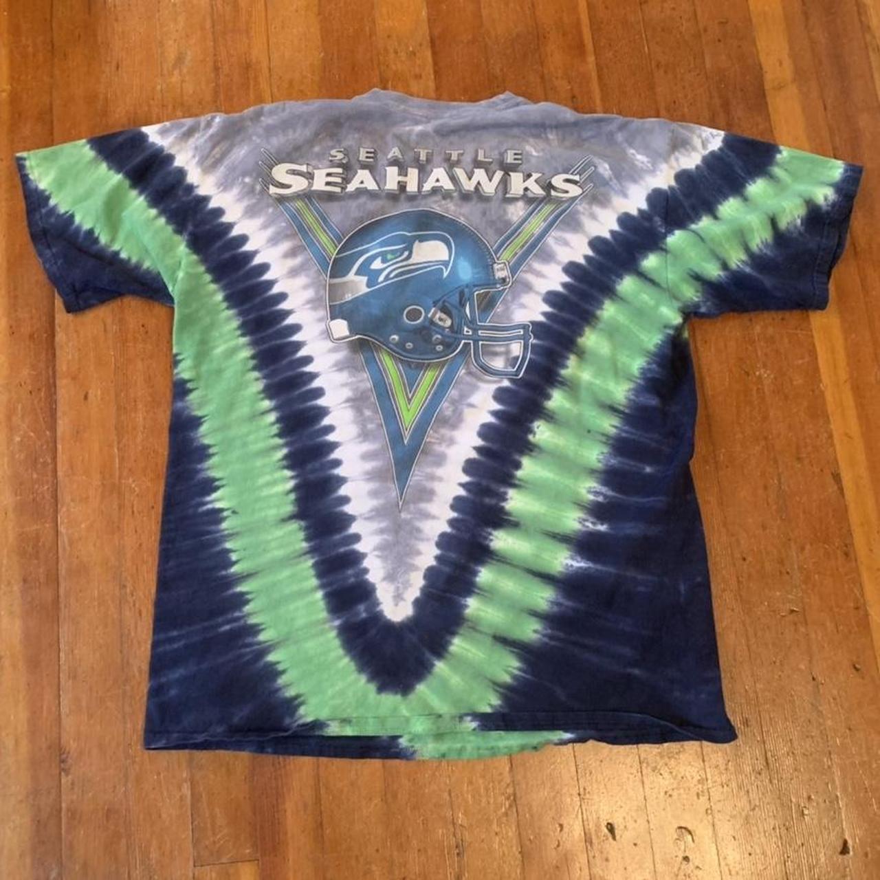 Seattle Seahawks Vintage Tie Dye T Shirt . . . L-XL - Depop