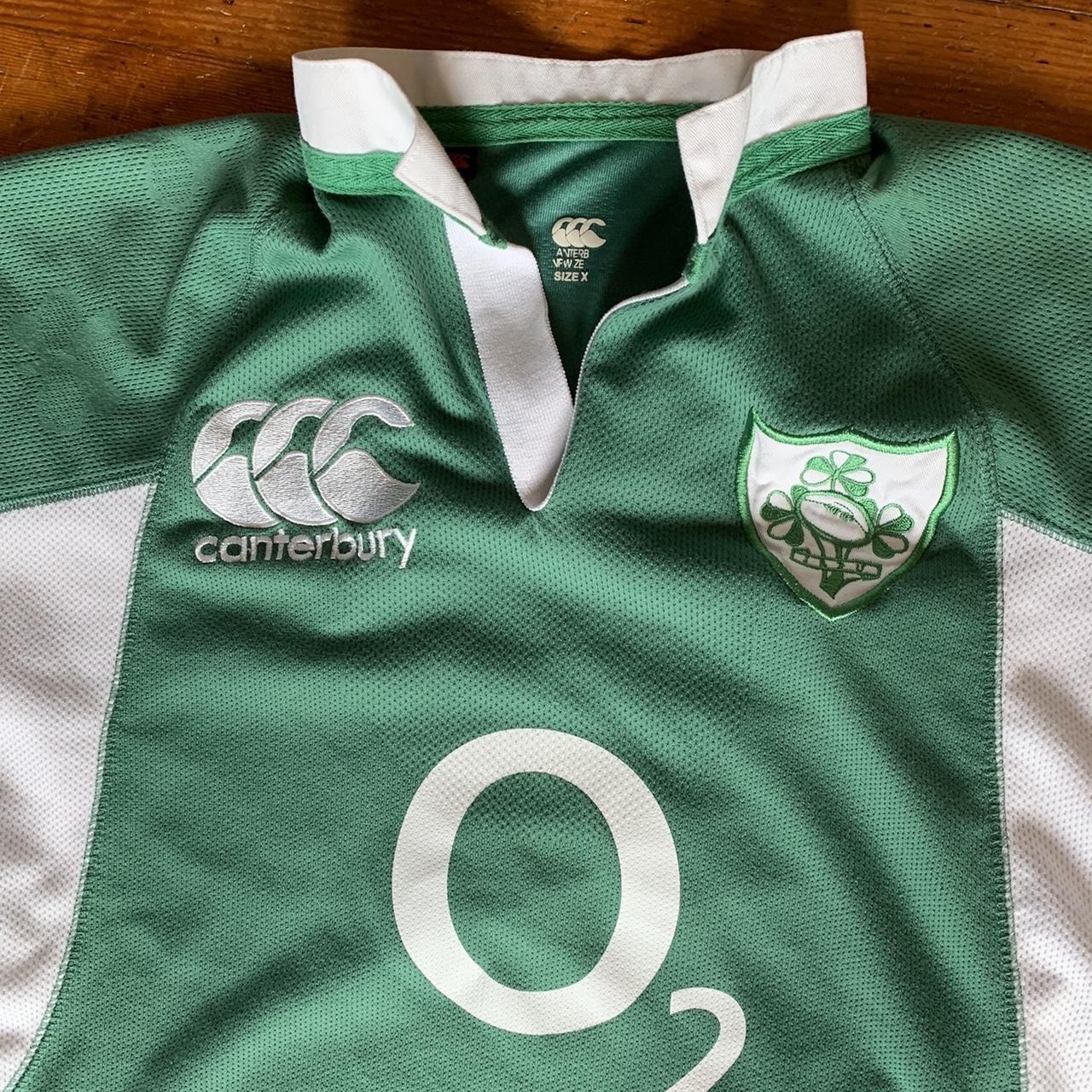 Canterbury Men's Green and White Shirt (2)