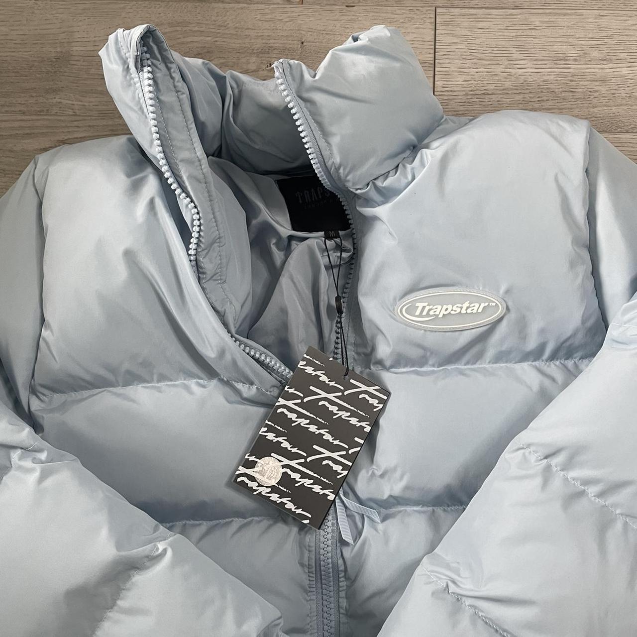 Trapstar puffer jacket hyperdrive ice blue/baby... Depop