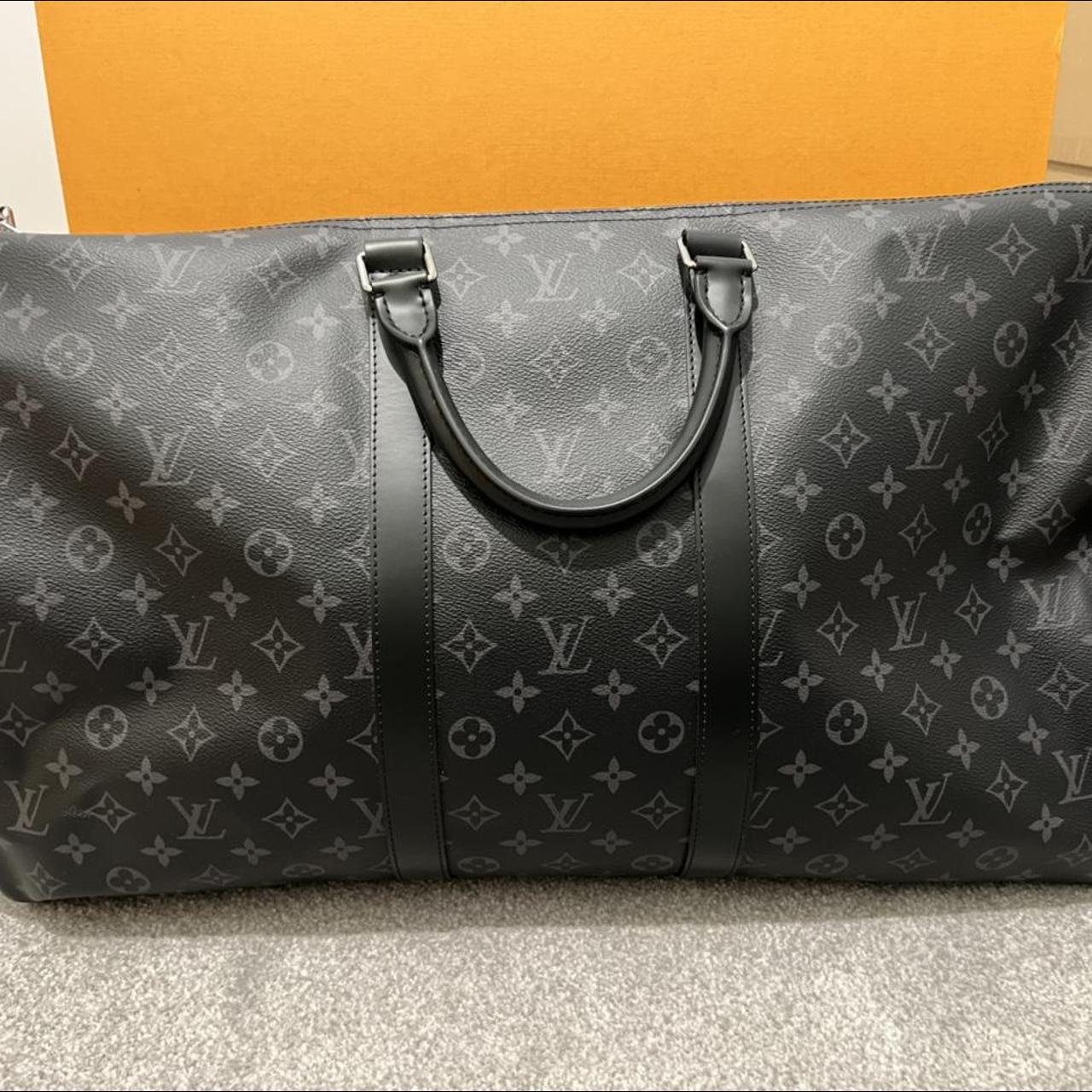 Louis Vuitton Monogram Keepall Bandouliere 55 Duffle Bag w/ Strap, Lock,  Receipt