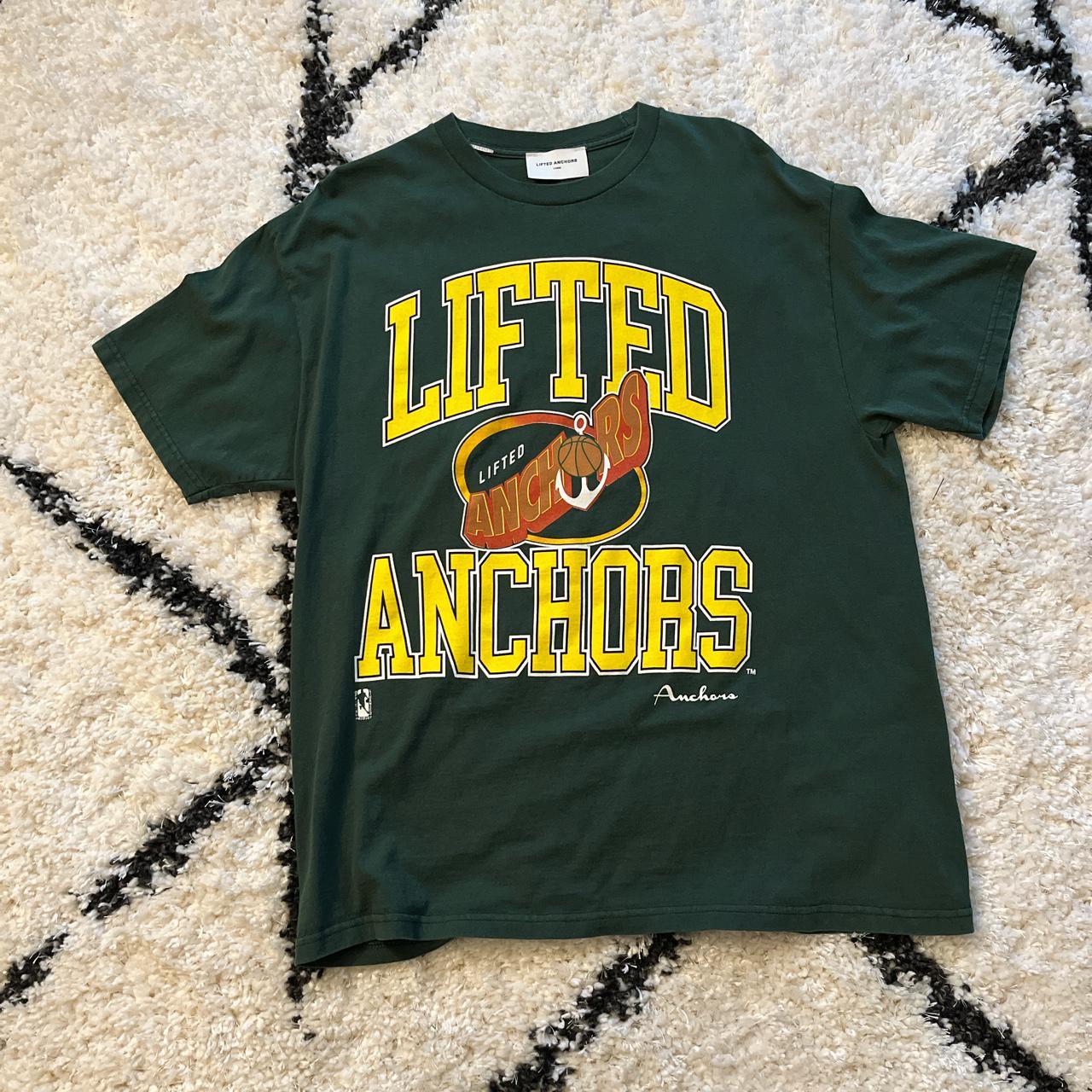Lifted Anchors Men's Yellow and Green T-shirt