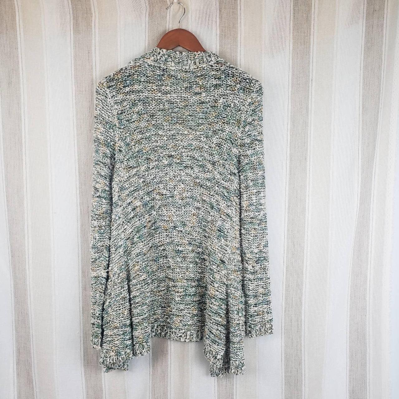 Belldini Confetti Longline Cardigan Sweater Green... Depop