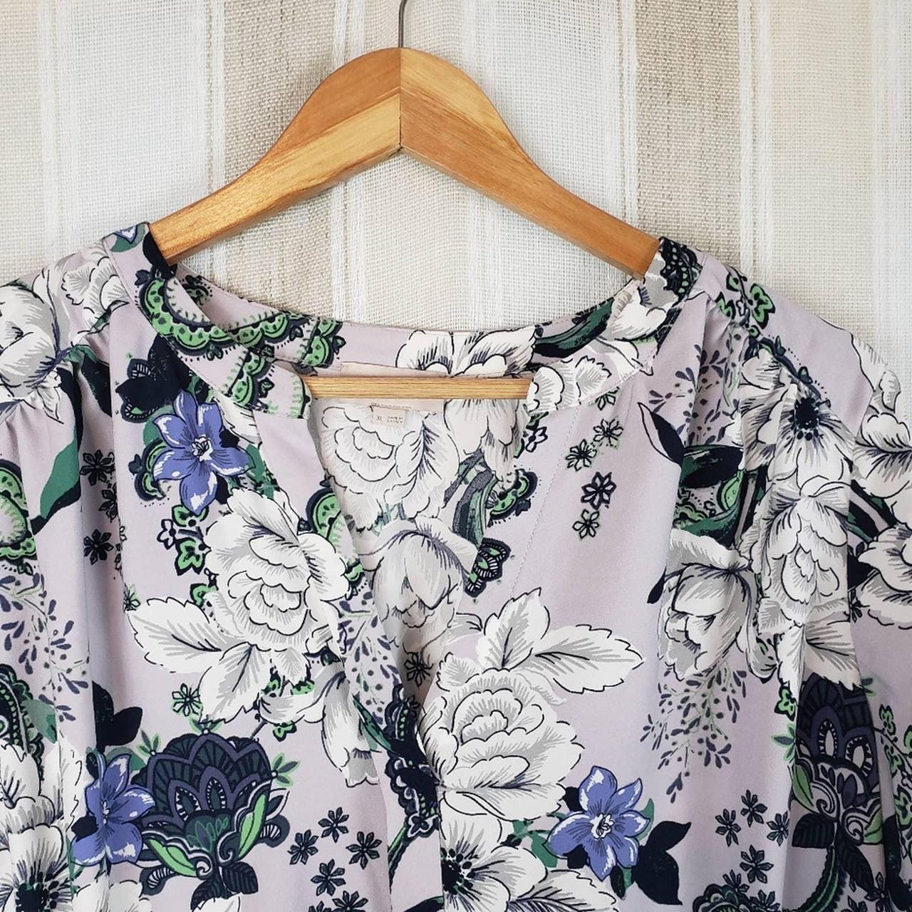 Loft Outlet Floral Dress Purple Size Extra... - Depop