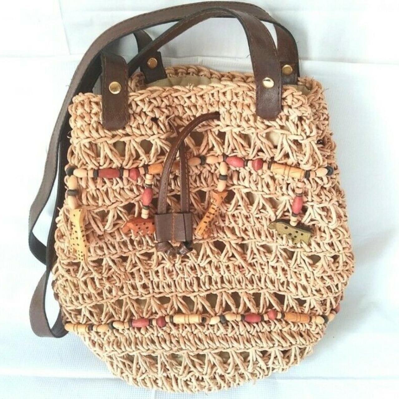 Cappelli World Straw Purse African Theme