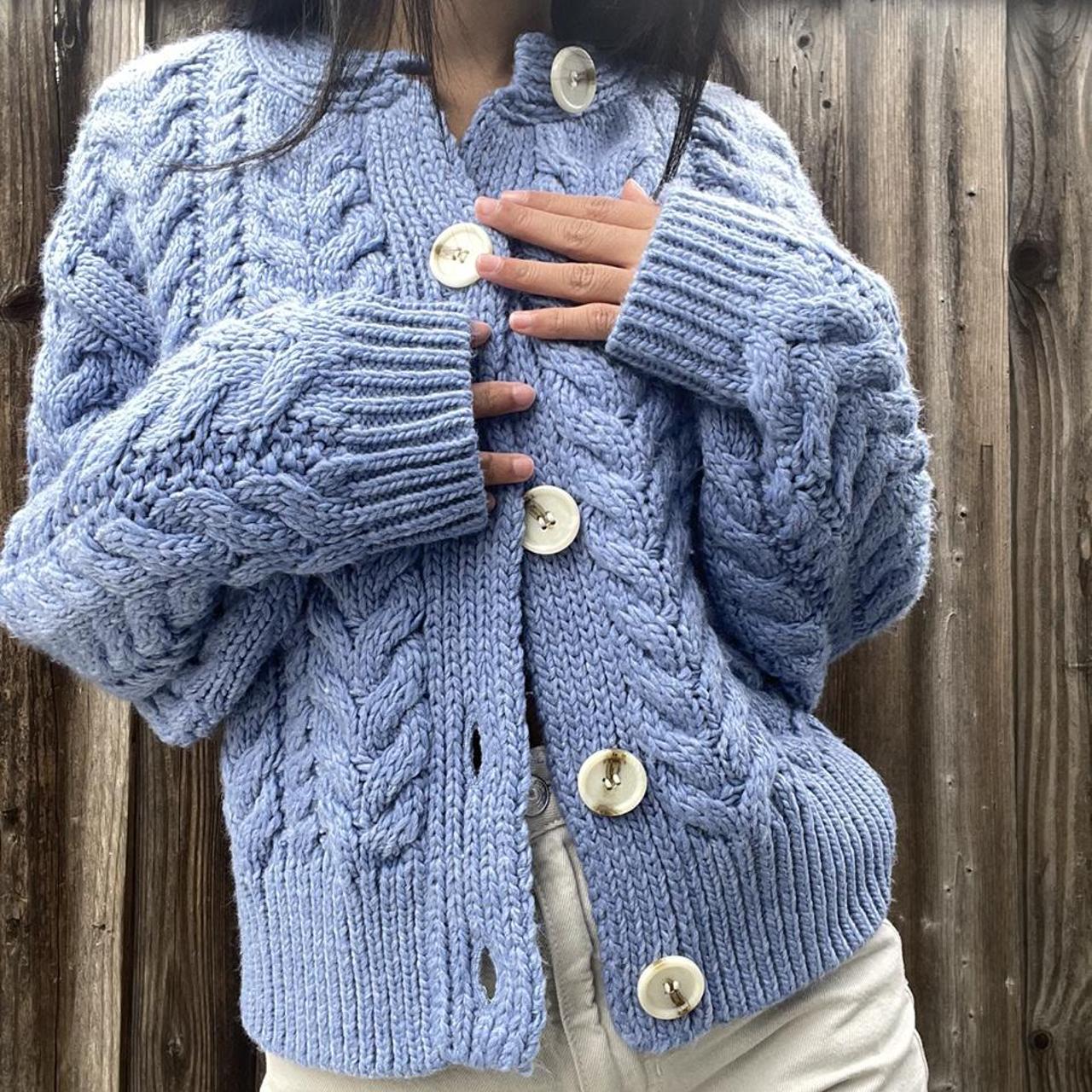 H&m blue outlet cardigan