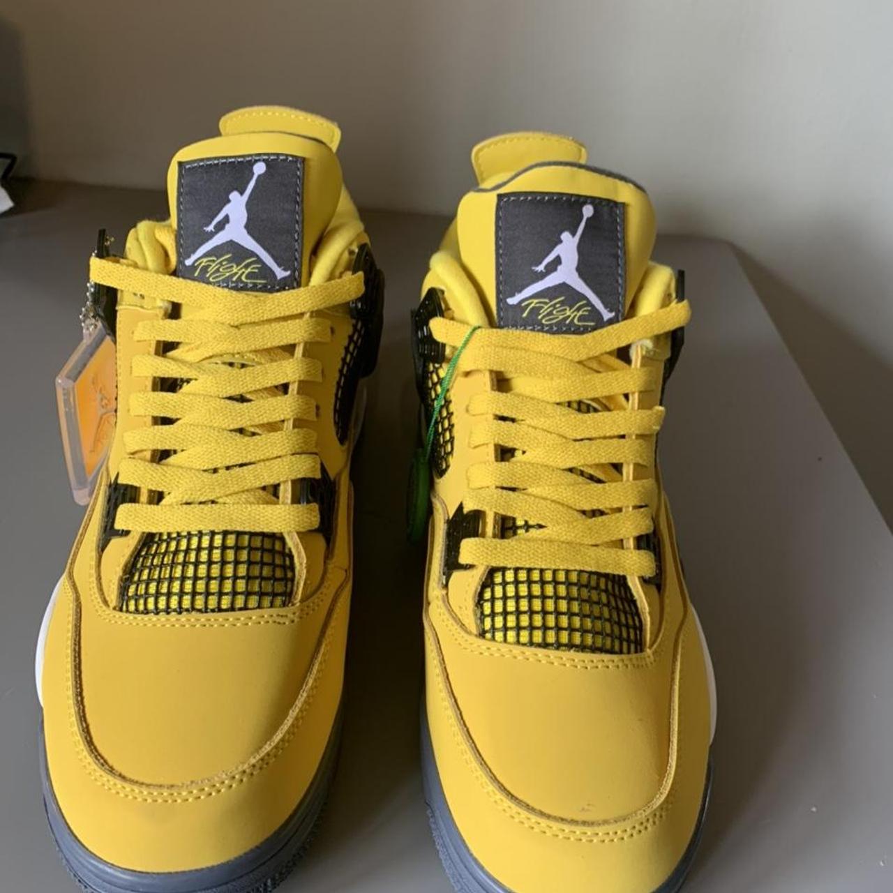 Jordan 4 Lightning ⚡️ Size: UK 9 NEW WITH BOX - Depop