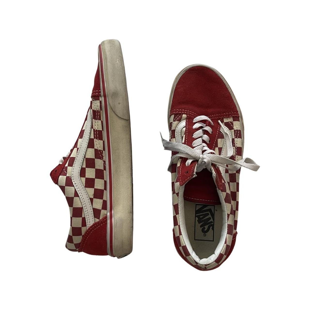 Vans primary check old clearance skool red