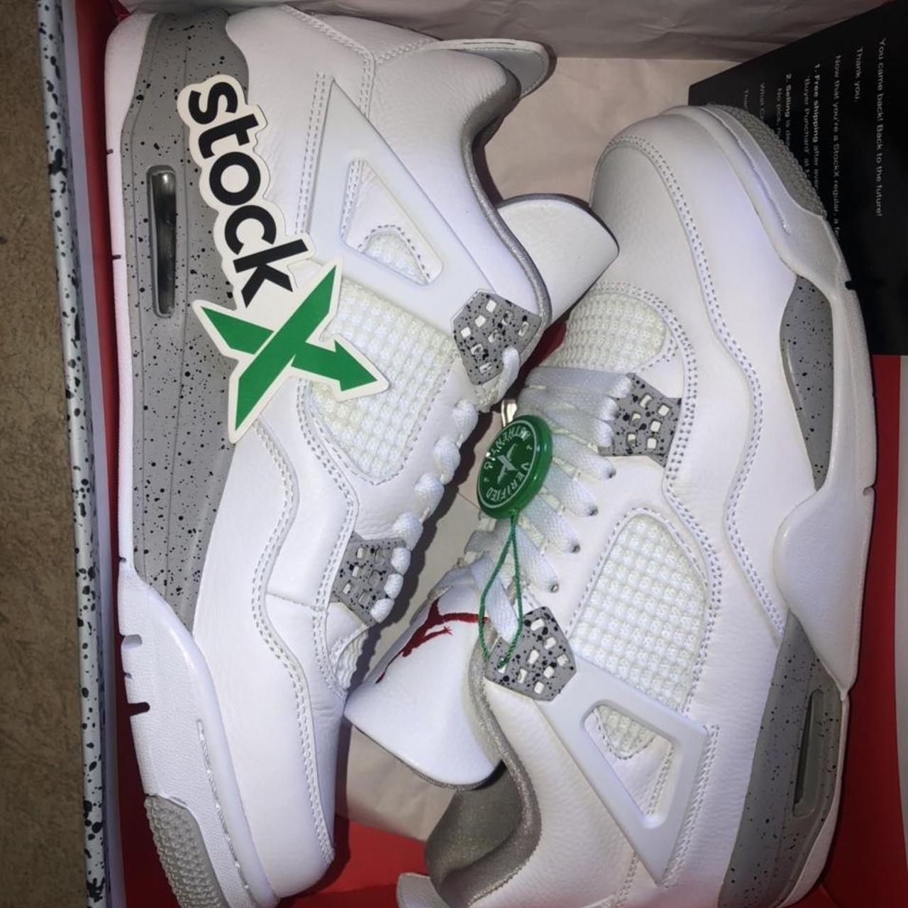 Air Jordan 4 White oreo neuf et authentiques taille 43 - Depop