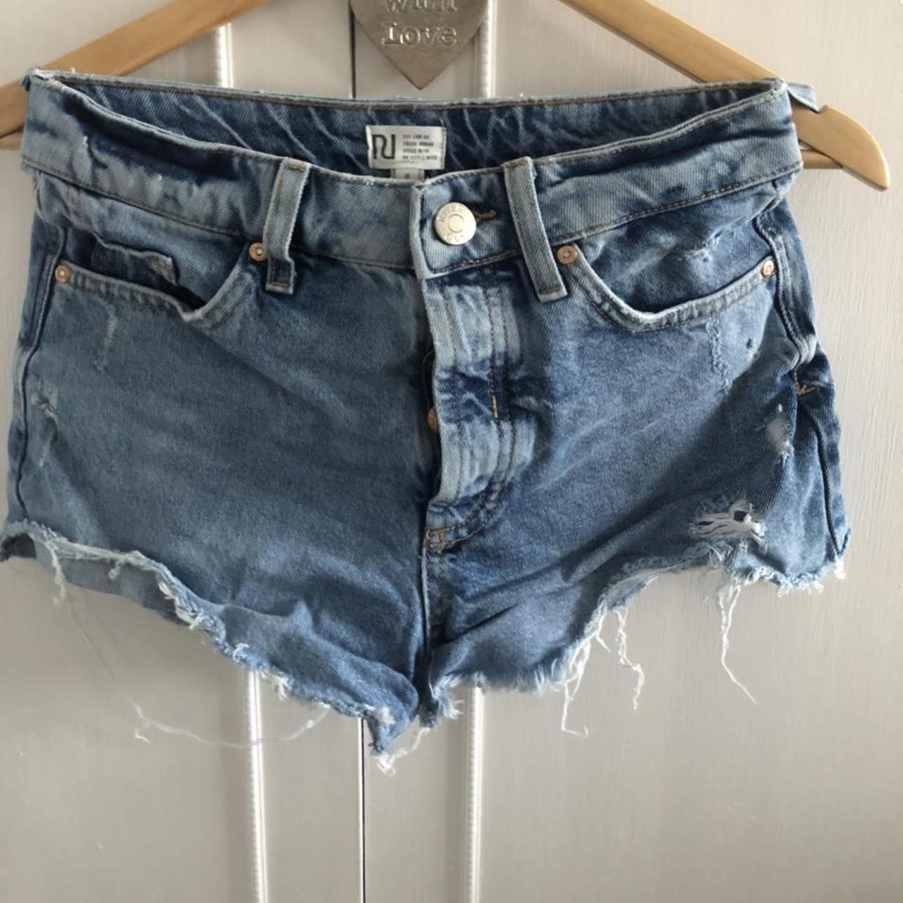 River island vintage inspired denim shorts -... - Depop