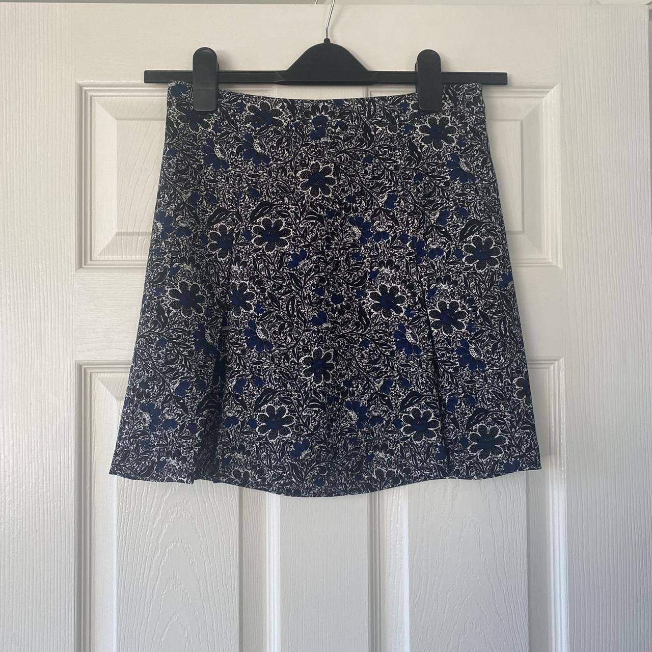 Next Women's Black and White Skirt | Depop