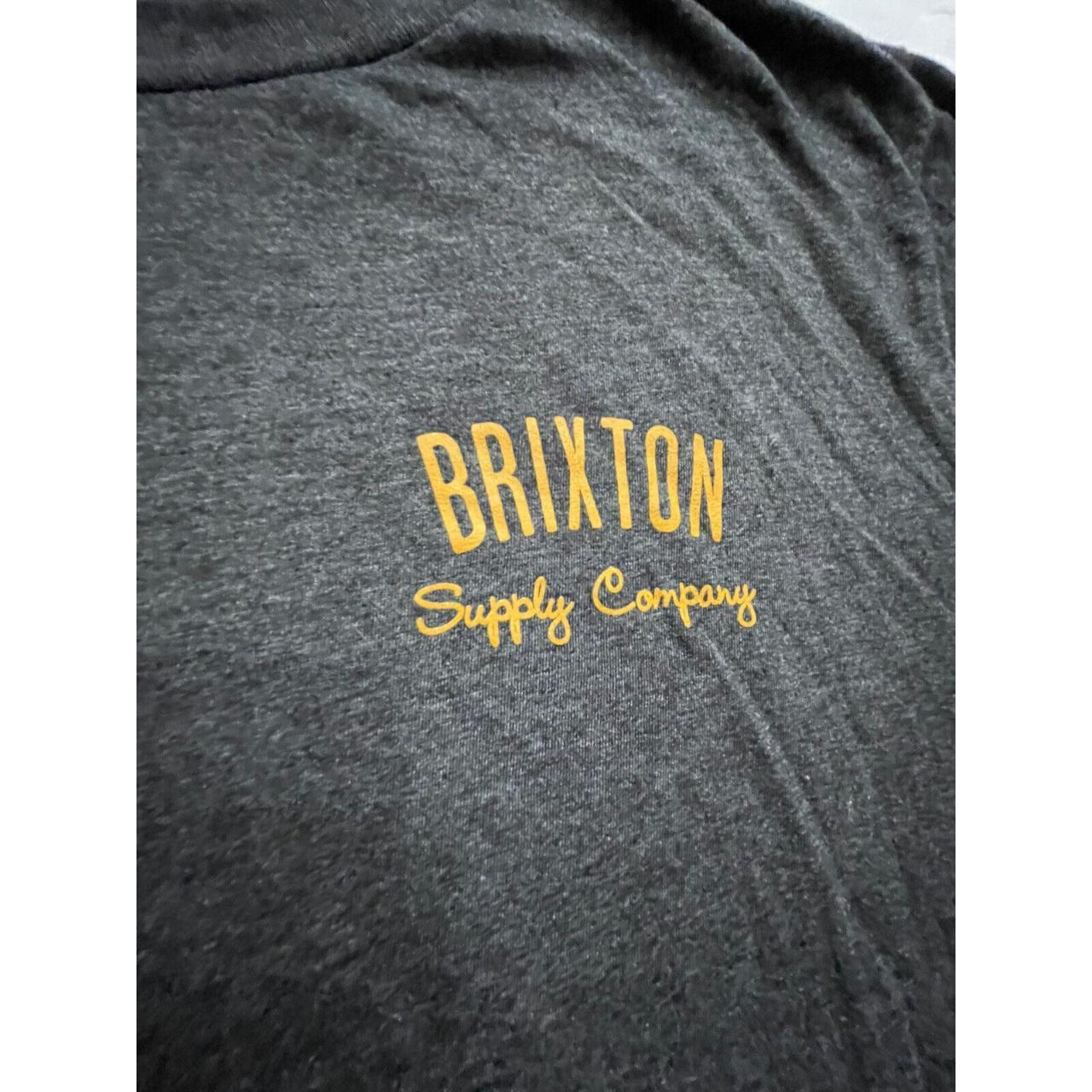 Brixton Men's Grey and Yellow T-shirt (3)