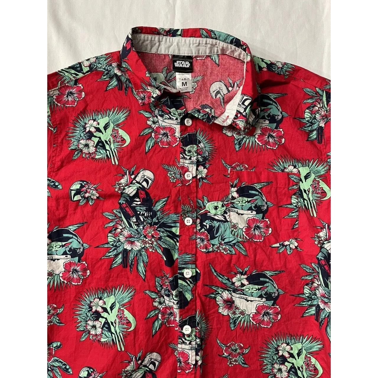 NWOT Star Wars Mens Button Hawaiian Shirt... - Depop