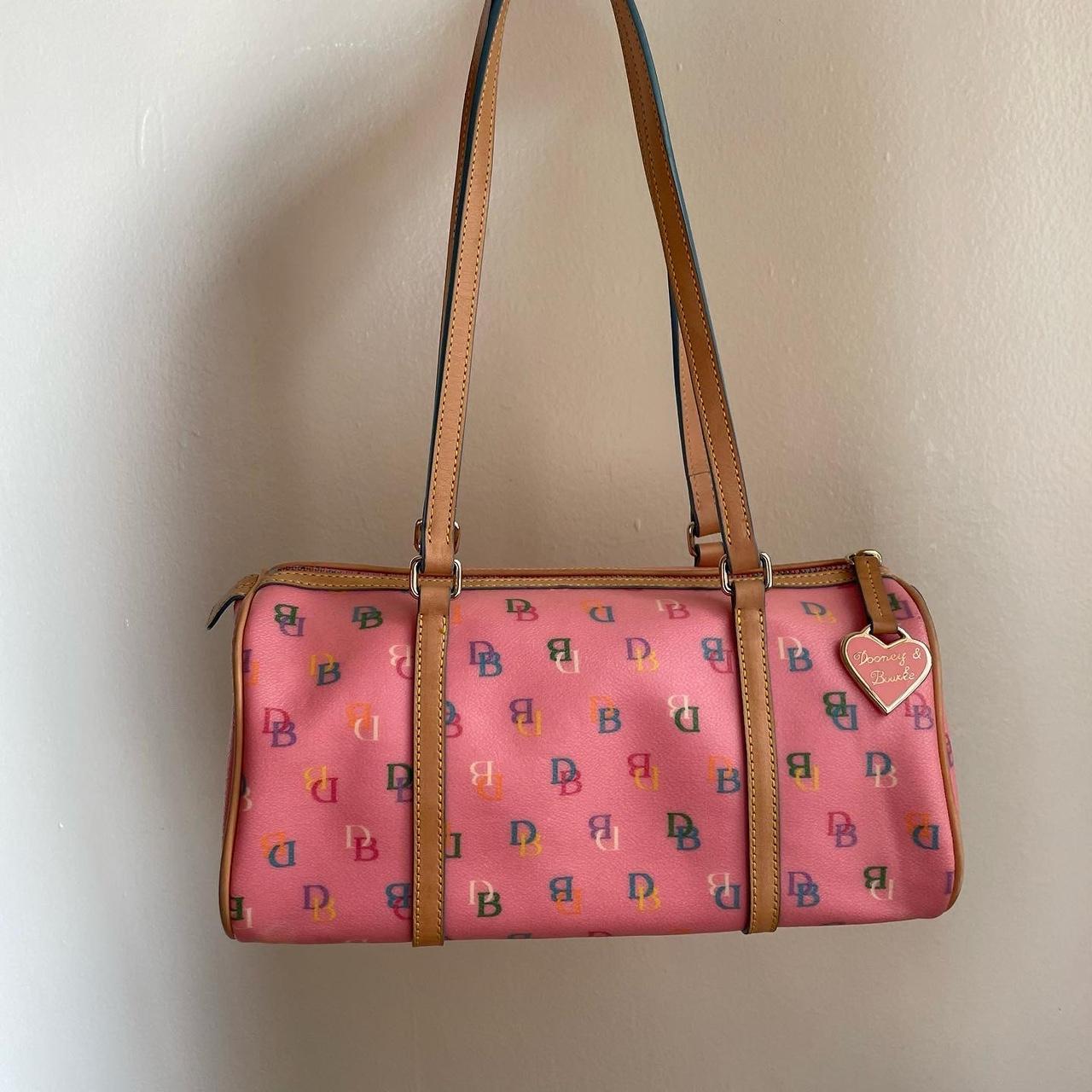 Authentic Y2K Dooney & Bourke Pink Shoulder Bag With... - Depop