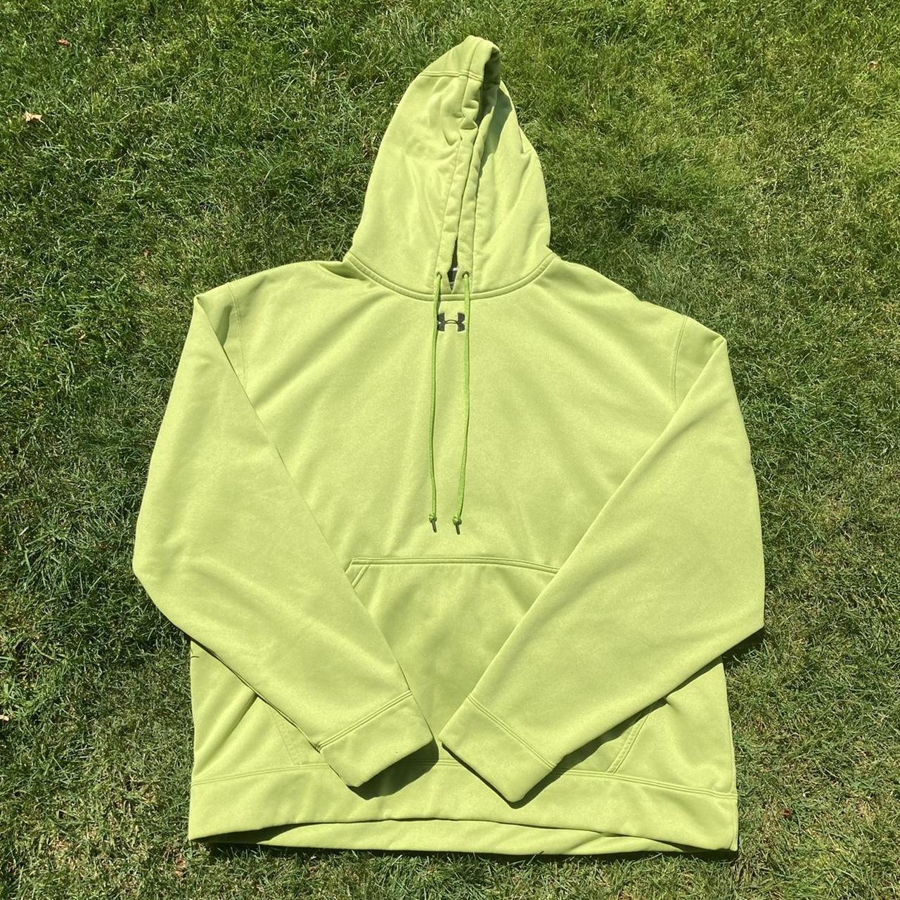 Under Armour Lime Green Embroidered Sweatshirt *tag... - Depop