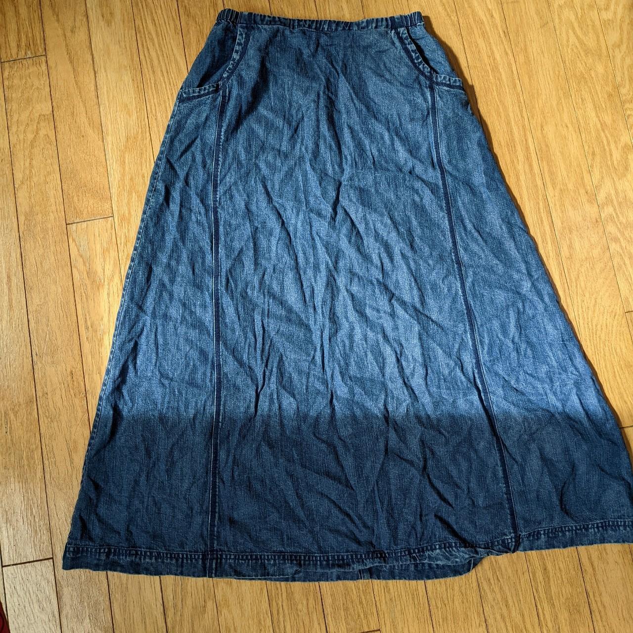 Jean midi skirt 💙 Super cute, jean skirt. These are... - Depop