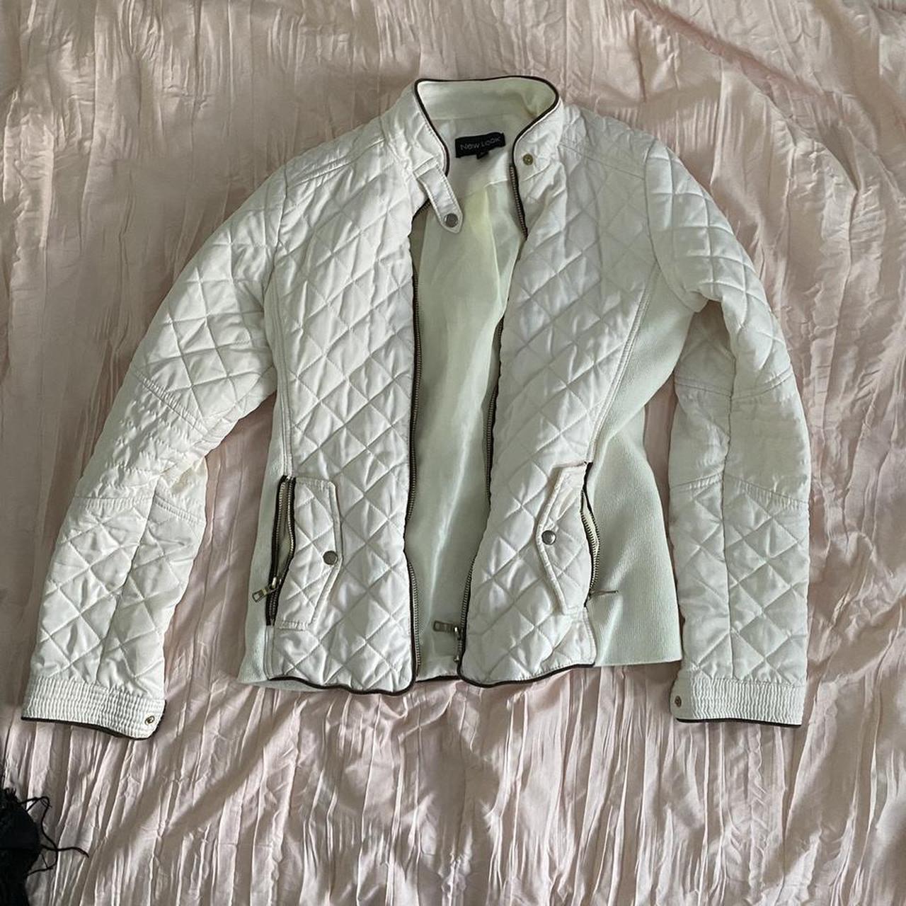 Women's White and Cream Jacket | Depop