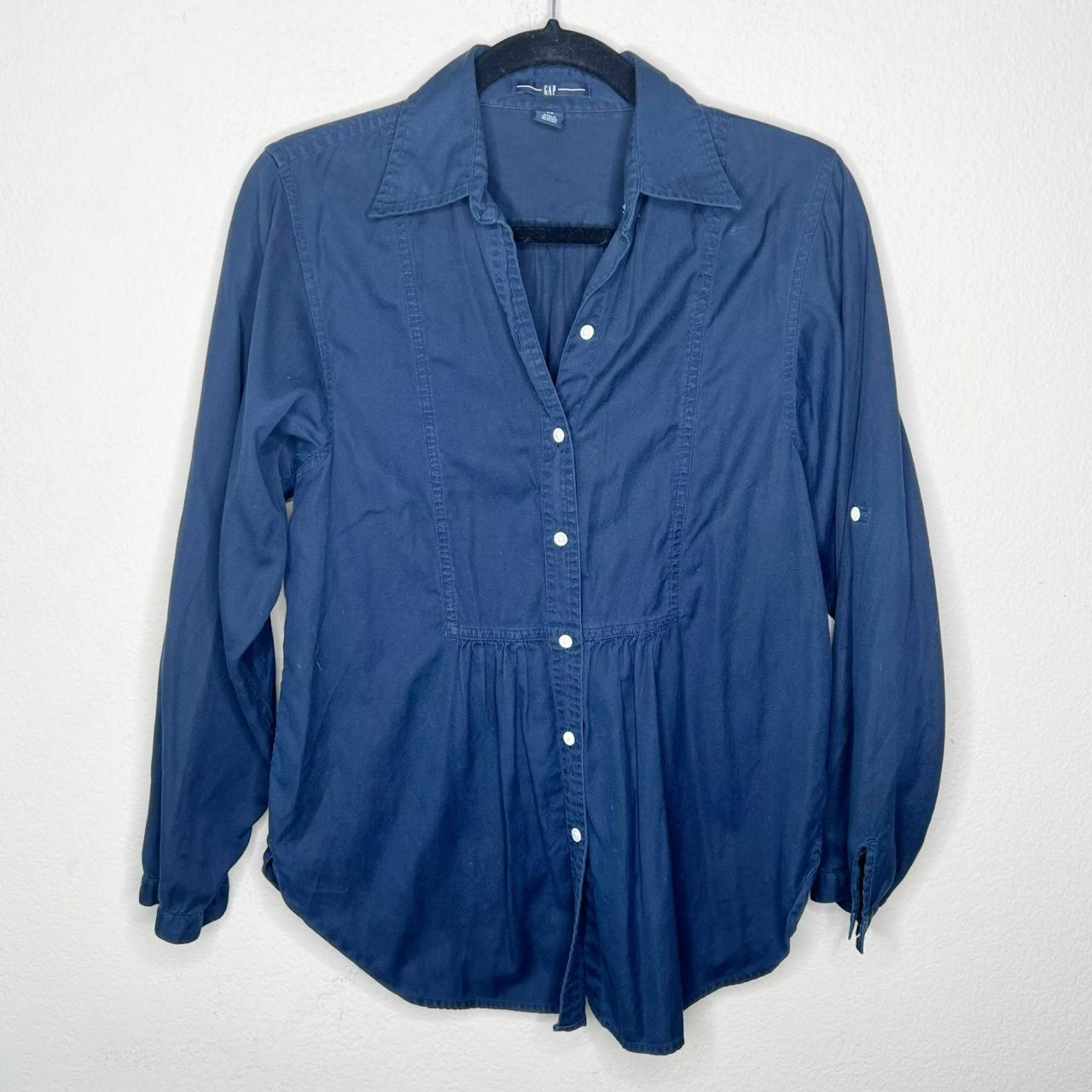 Gap Women's Blue Blouse | Depop