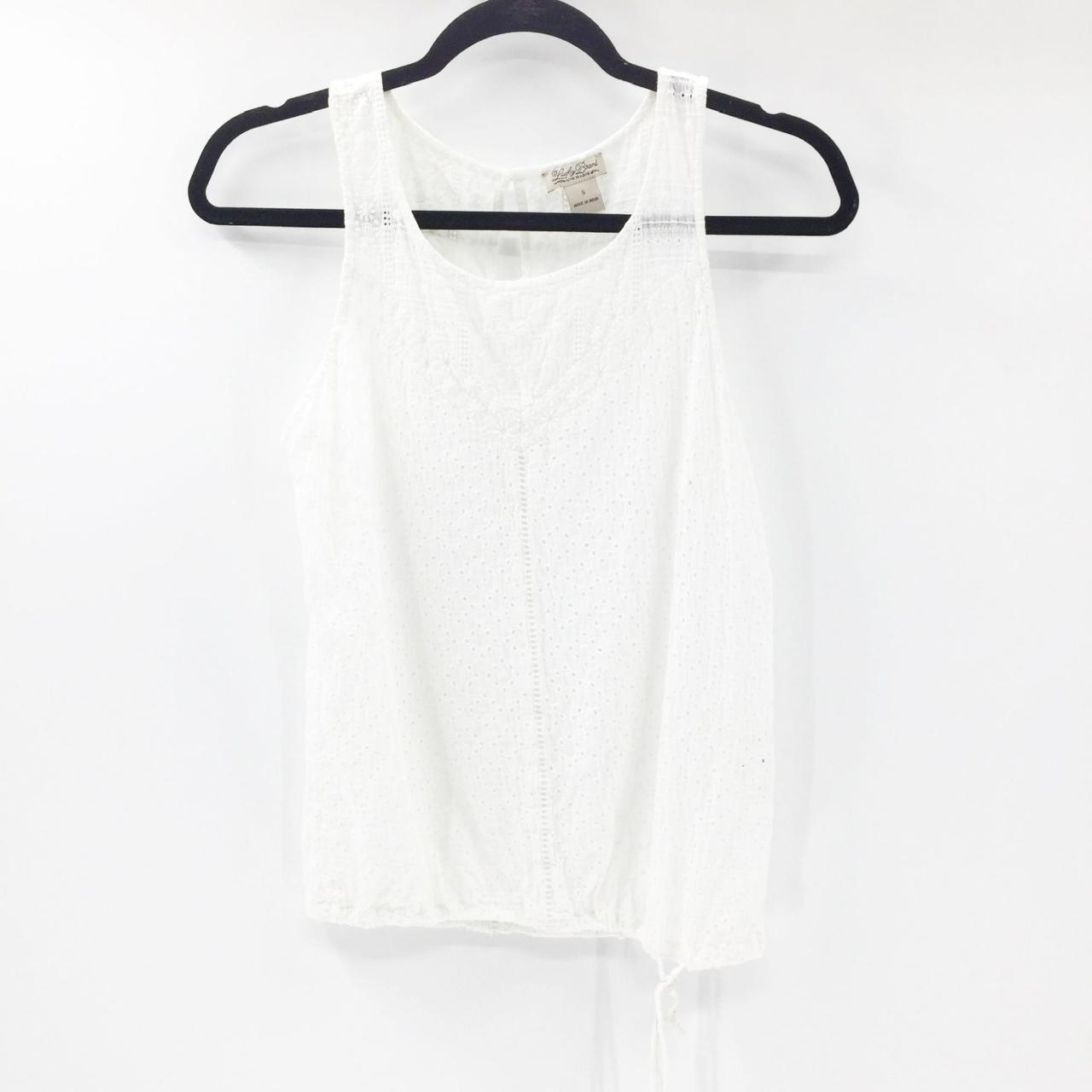 Lucky Brand Womens Top Size Large White - Depop