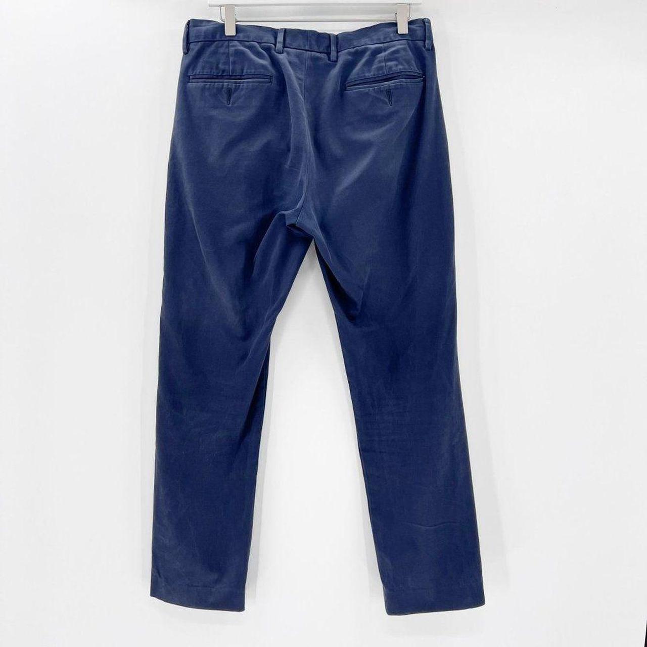 J.Crew Men's Navy Blue Bowery Urban Slim Dress Pants... Depop