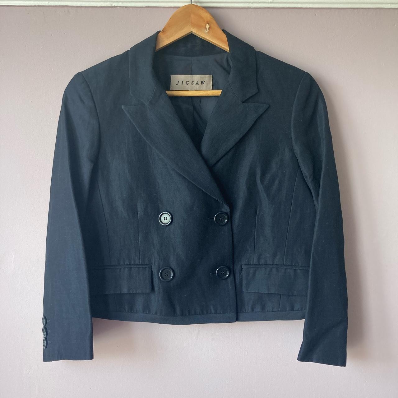 Jigsaw navy outlet jacket