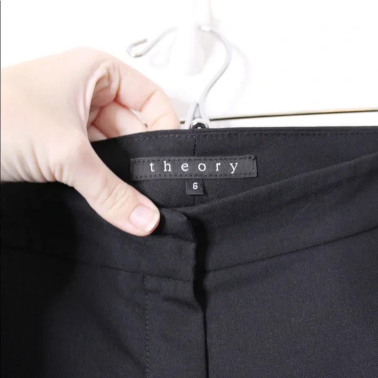 Theory Yadie Stretch Wool Flare Pants Black Size 6 Depop 6153