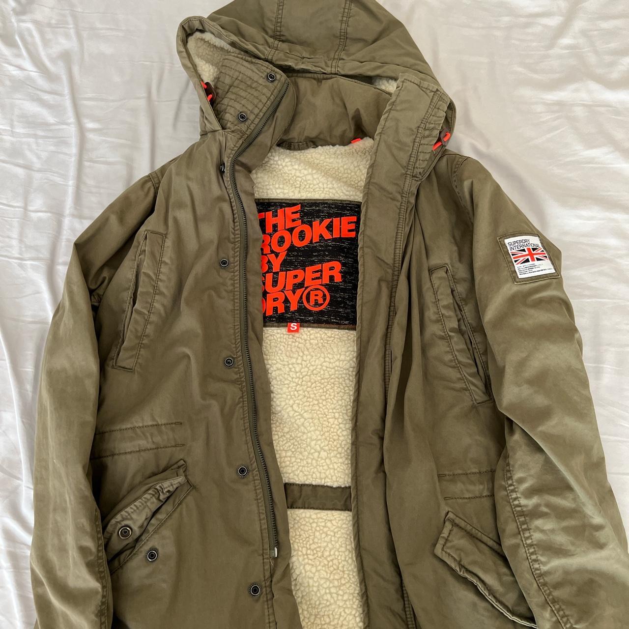 Superdry Men's Green and Khaki Jacket | Depop