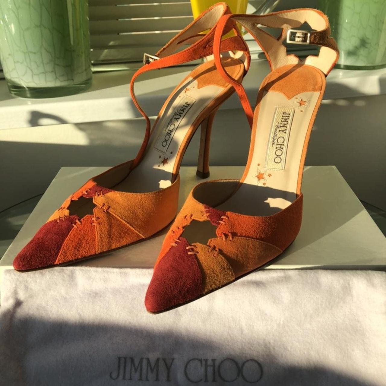 Orange suede heels online