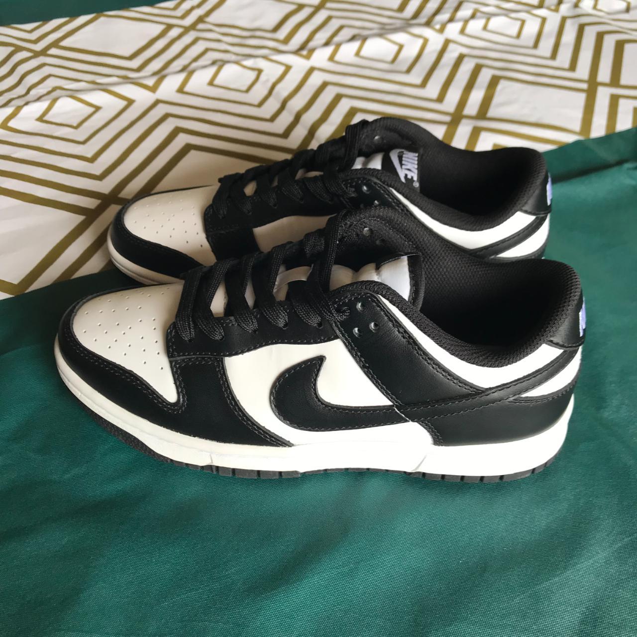 Nike Dunk Low Black White Panda Womens US8 / Mens... - Depop