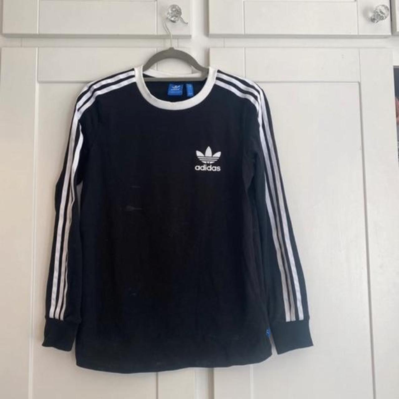 Black Adidas long sleeve T-shirt. Only worn a few... - Depop