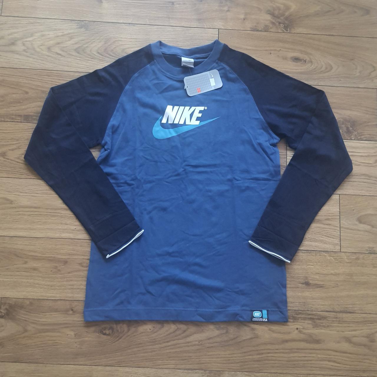 Nike Vintage Long Sleeve Spellout Logo... - Depop